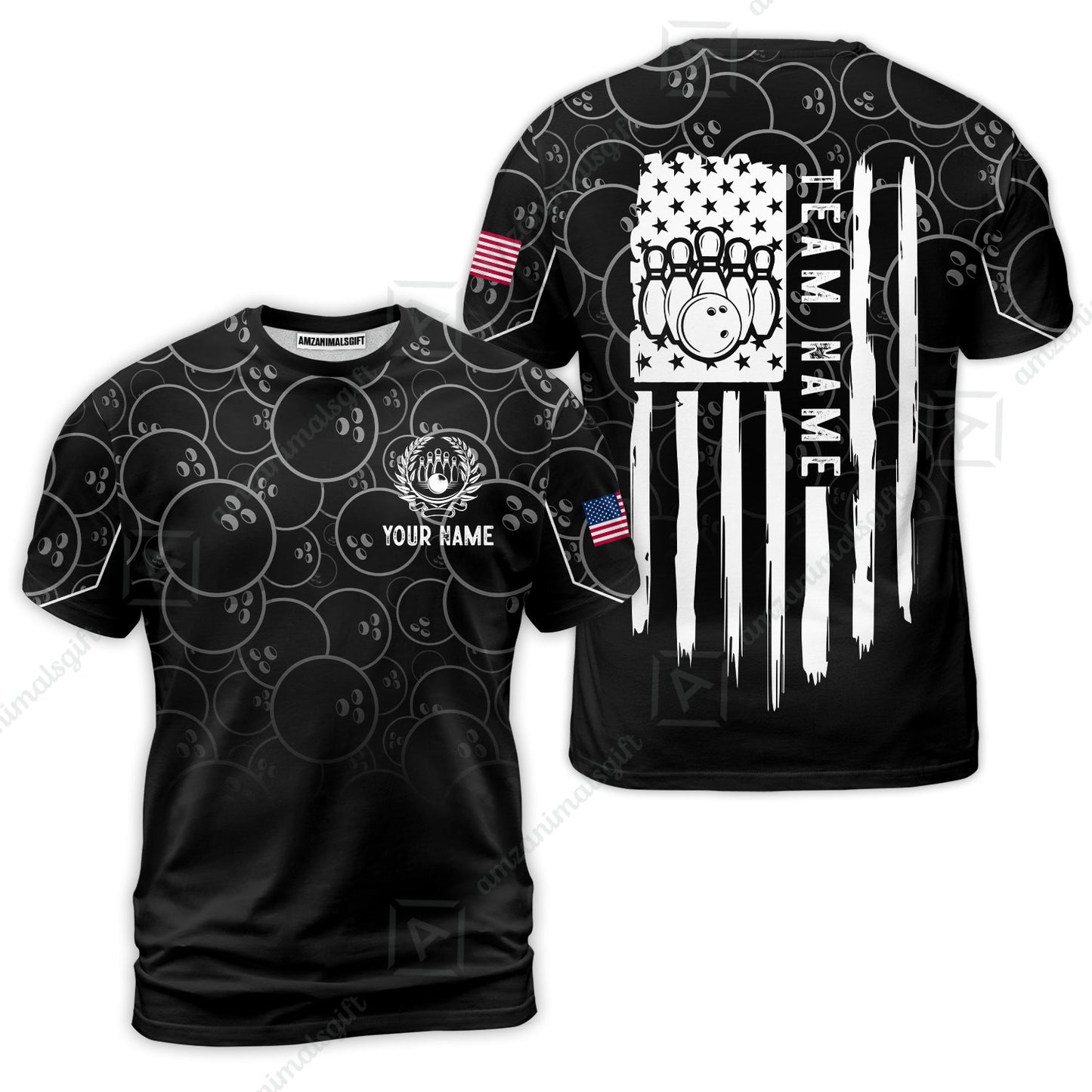 Custom Bowling Jersey Polo Shirt, Vibrant Kelly Ball Pattern Flag, Custom Bowling Jersey Team Shirt For Players With Name and Team Name