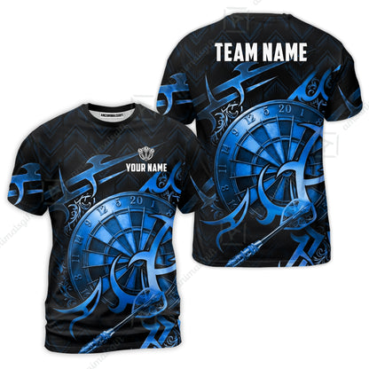 Custom Darts Jersey Polo Shirt, Tribal Darts & Mechanical Inferno, Custom Dart Jersey Team Shirt For Players With Name & Team Name