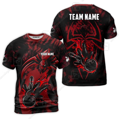 Custom Bowling Jersey Polo Shirt, Neon Venom Spider Monster, Custom Bowling Jersey Team Shirt For Players With Name and Team Name