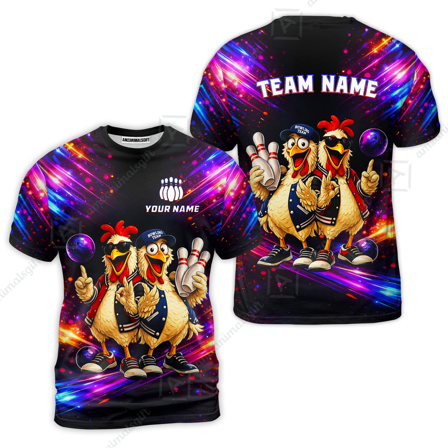 Custom Bowling Jersey Polo Shirt, Cool Roosters Bowling, Custom Bowling Jersey Team Shirt For Players With Name & Team Name