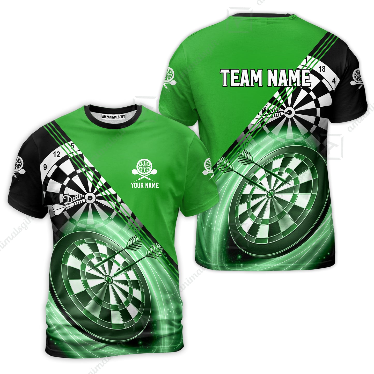 Custom Tailored Darts Team Jersey Polo Quarter-Zip Shirts, Customized Name Team Name Darts Team Jerseys Uniform