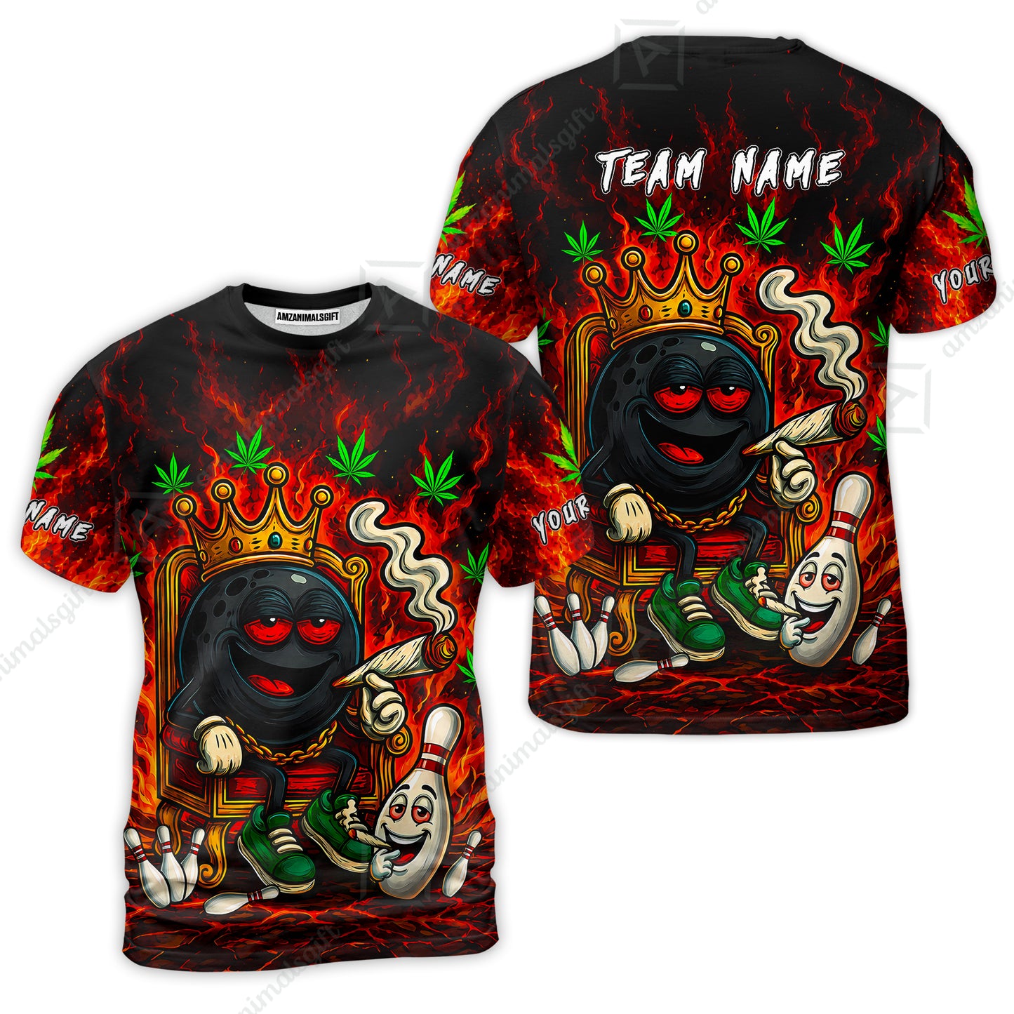 Custom Bowling Jersey Polo Shirt, Stoner Bowling, Personalize Name and Team Name