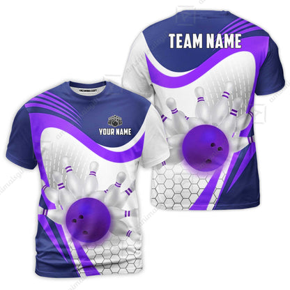Custom Bowling Jersey Polo Shirt, Geometric Streamline & Fresh Mint, Custom Bowling Jersey Team Shirt For Players With Name & Team Name