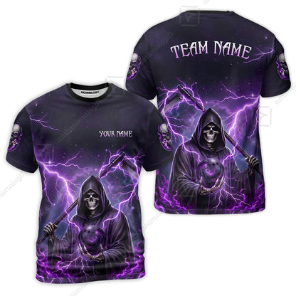 Custom Bowling Jersey Polo Shirt, Multiple Colors Death, Custom Bowling Jersey Team Shirt For Players With Name & Team Name