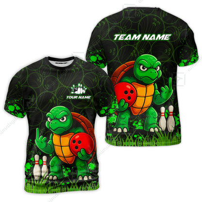 Customized Bowling Unisex Polo Shirt, Bowling Ninja Turtle, Bowling Uniform - Personalized Name And Team Name