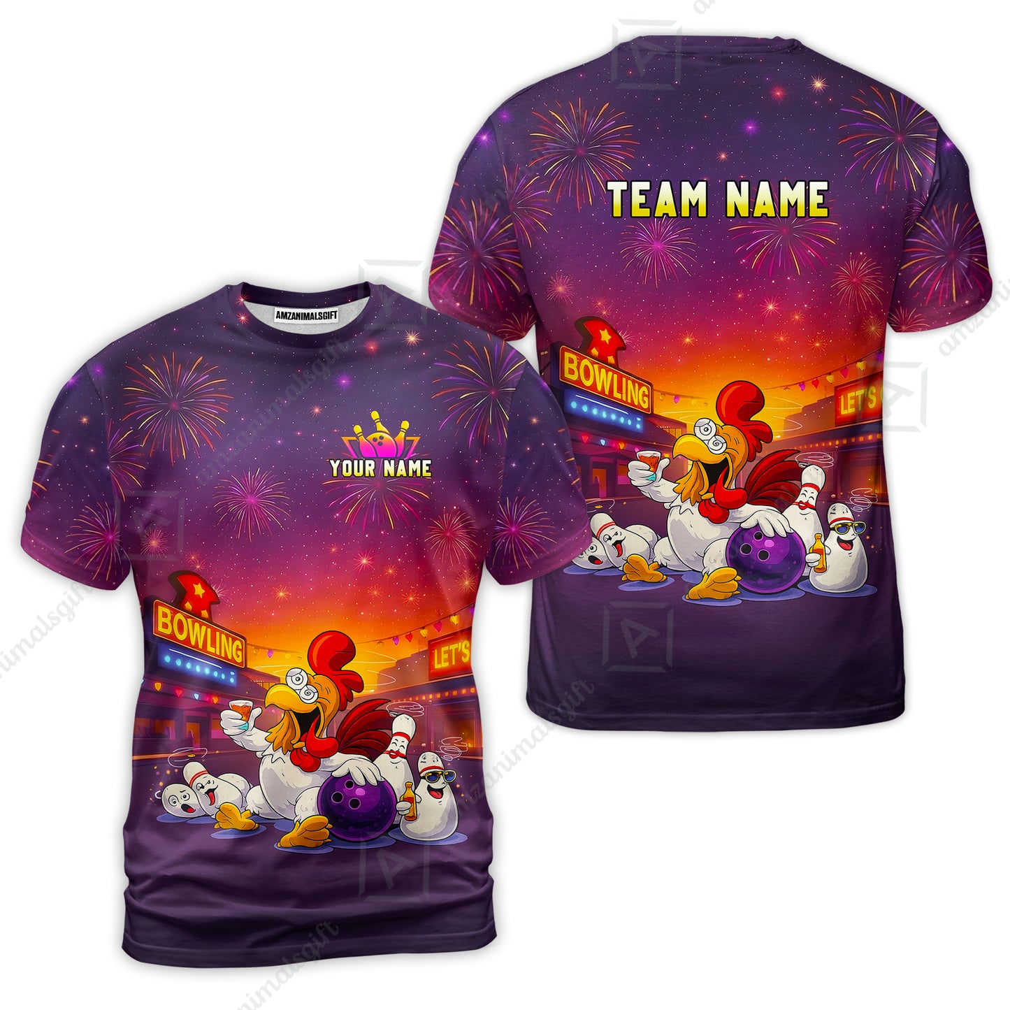 Custom The Tipsy Rooster Bowling Jersey Polo Shirt, Custom The Tipsy Rooster Bowling Jersey Team Shirt For Players With Name & Team Name