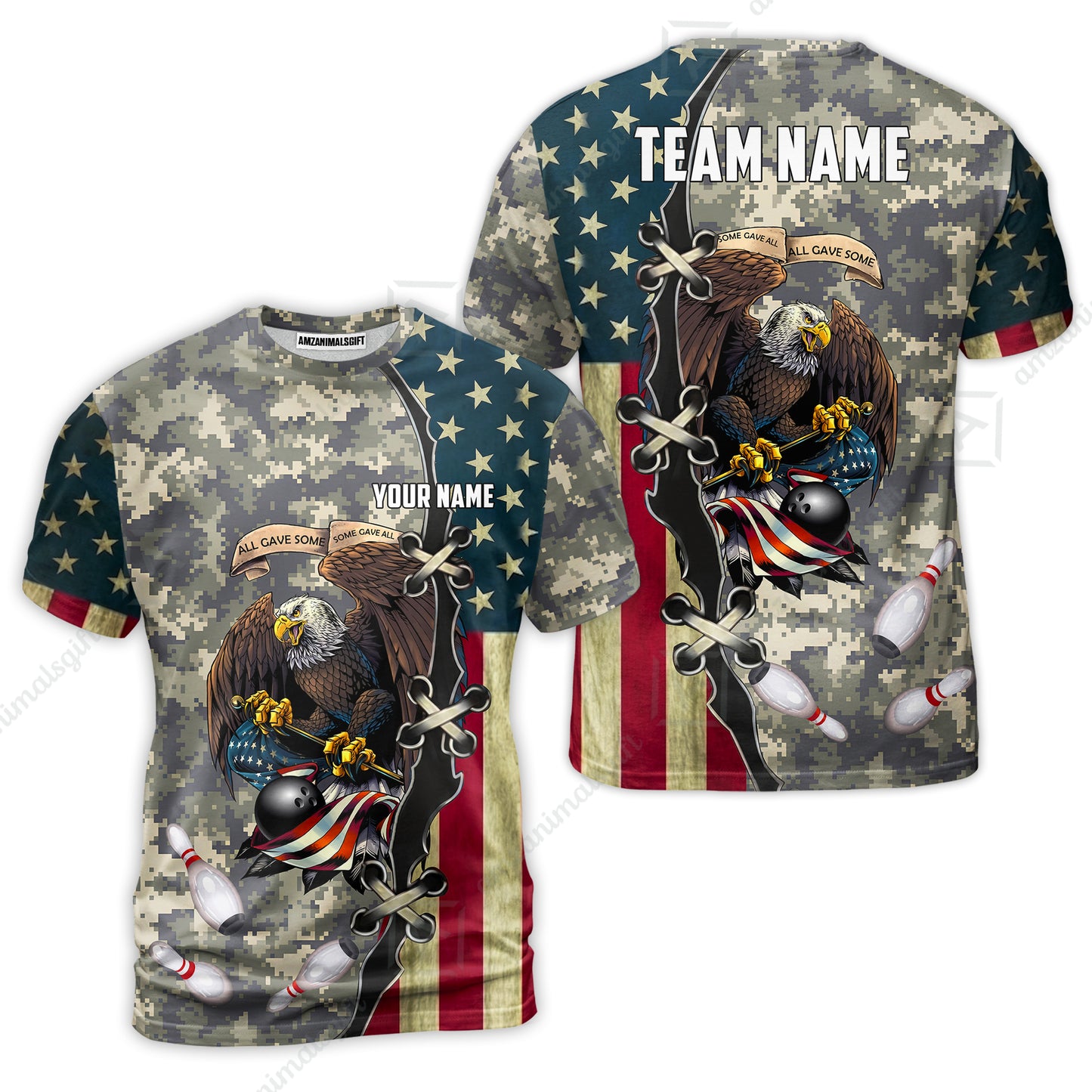 Custom Bowling Jersey Polo Shirt, All Gave Some Bowling, Personalized Name & Team Name