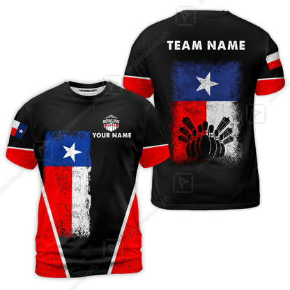 Custom Bowling Jersey Polo Shirt, Texas Stricker, Custom Bowling Jersey Team Shirt For Players With Name and Team Name