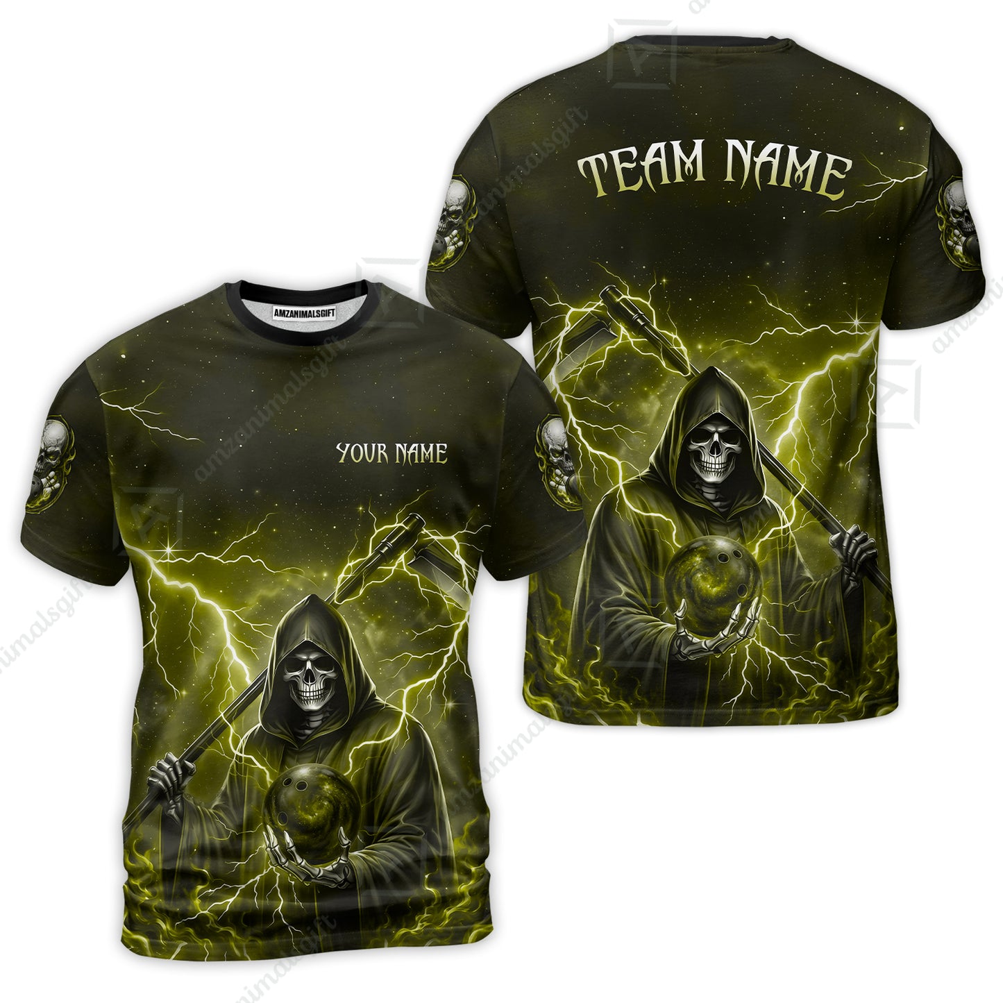 Custom Bowling Jersey Polo Shirt, Multiple Colors Death, Custom Bowling Jersey Team Shirt For Players With Name & Team Name