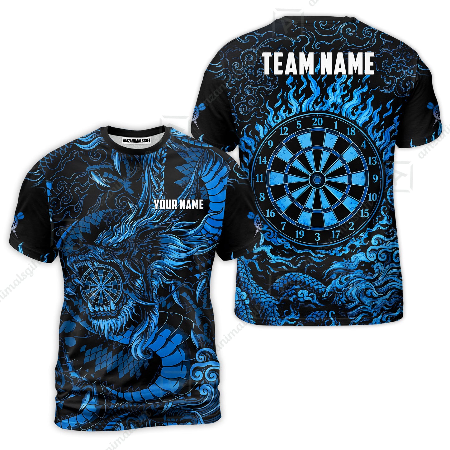 Custom Darts Jersey Polo Shirt, Dragon's Bullseye Darts, Custom Dart Jersey Team Shirt For Players With Name & Team Name