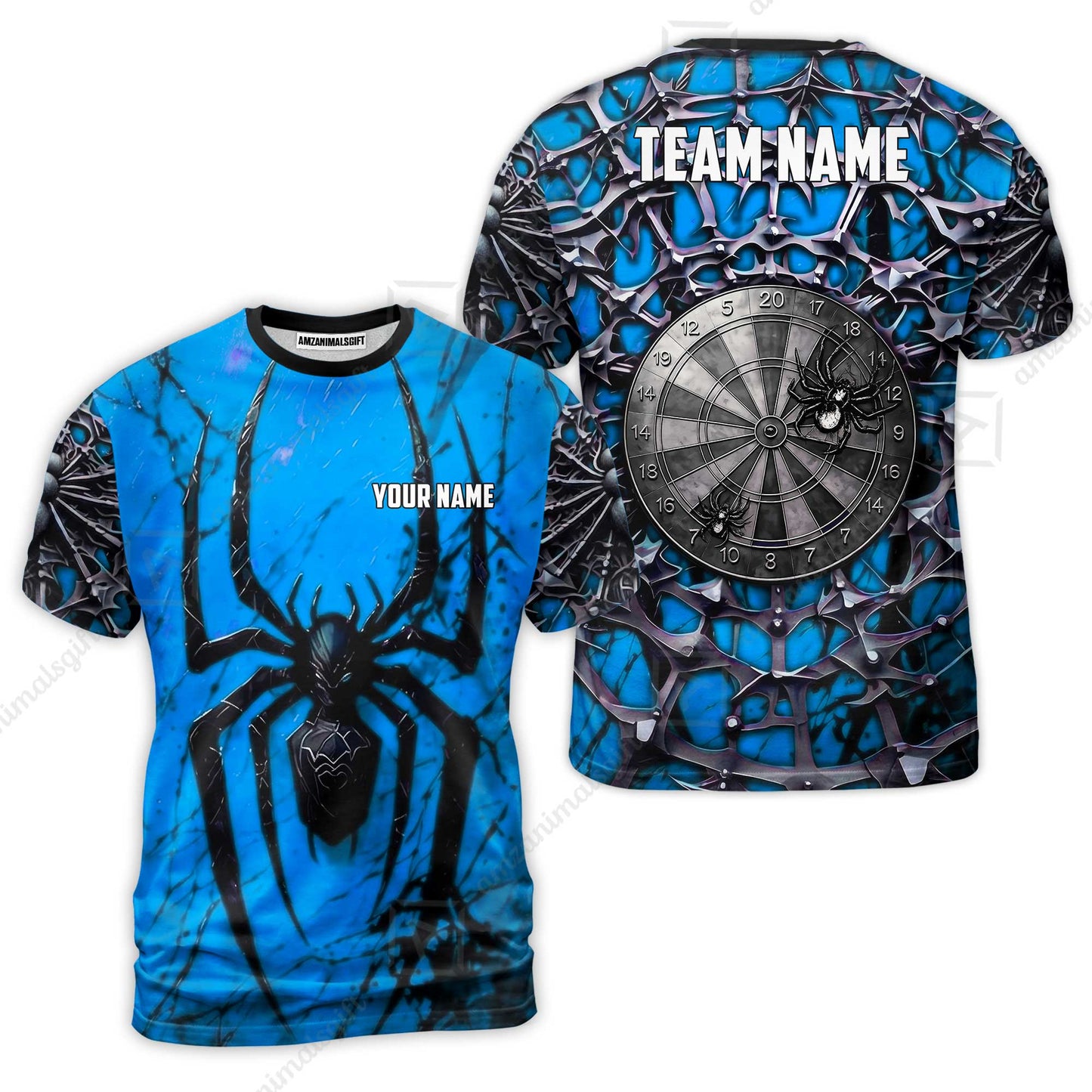 Custom Darts Jersey Polo Shirt, Gothic Widow Spiderweb, Custom Dart Jersey Team Shirt For Players With Name & Team Name