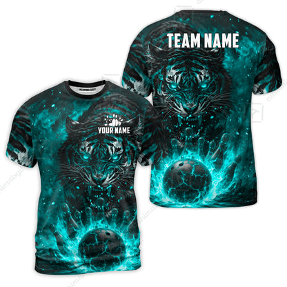 Custom Bowling Jersey Polo Shirt, Cursed Phantom Tiger, Custom Bowling Jersey Team Shirt For Players With Name & Team Name