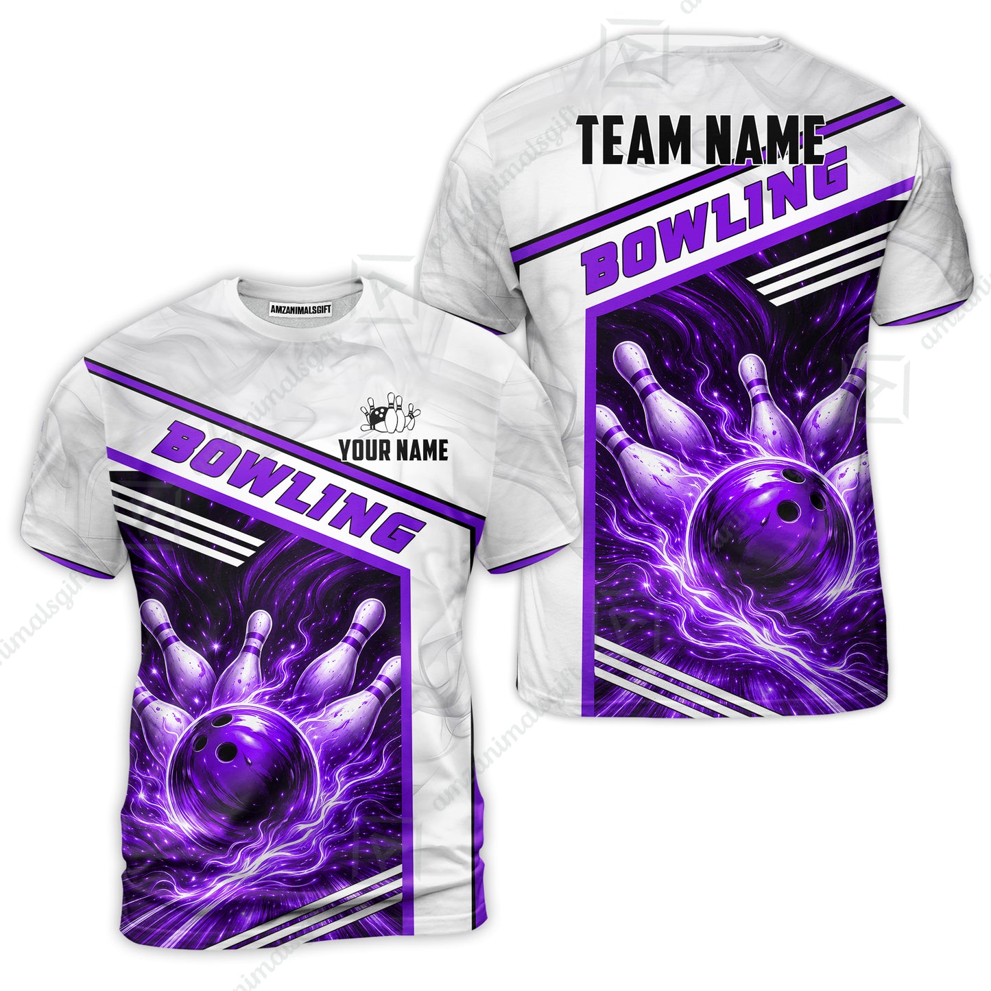 Custom Bowling Jersey Polo Shirt, Retro Racing & Fire Strike, Custom Bowling Jersey Team Shirt For Players With Name & Team Name