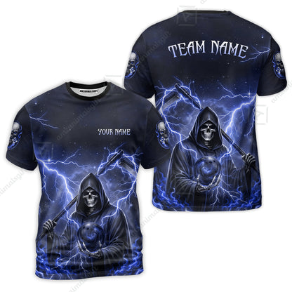 Custom Bowling Jersey Polo Shirt, Multiple Colors Death, Custom Bowling Jersey Team Shirt For Players With Name & Team Name