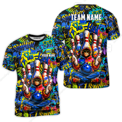 Custom Bowling Jersey Polo Shirt, Master Monkey Juggling, Custom Bowling Jersey Team Shirt For Players With Name & Team Name