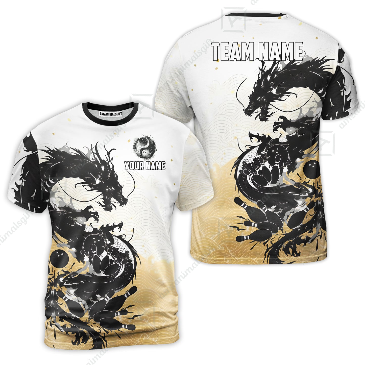 Custom Sumie Dragon Bowling Jersey Polo Shirt, Custom Sumie Dragon Bowling Jersey Team Shirt For Players With Name & Team Name