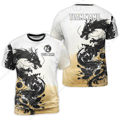 Custom Sumie Dragon Bowling Jersey Polo Shirt, Custom Sumie Dragon Bowling Jersey Team Shirt For Players With Name & Team Name