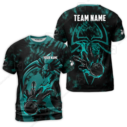 Custom Bowling Jersey Polo Shirt, Neon Venom Spider Monster, Custom Bowling Jersey Team Shirt For Players With Name and Team Name