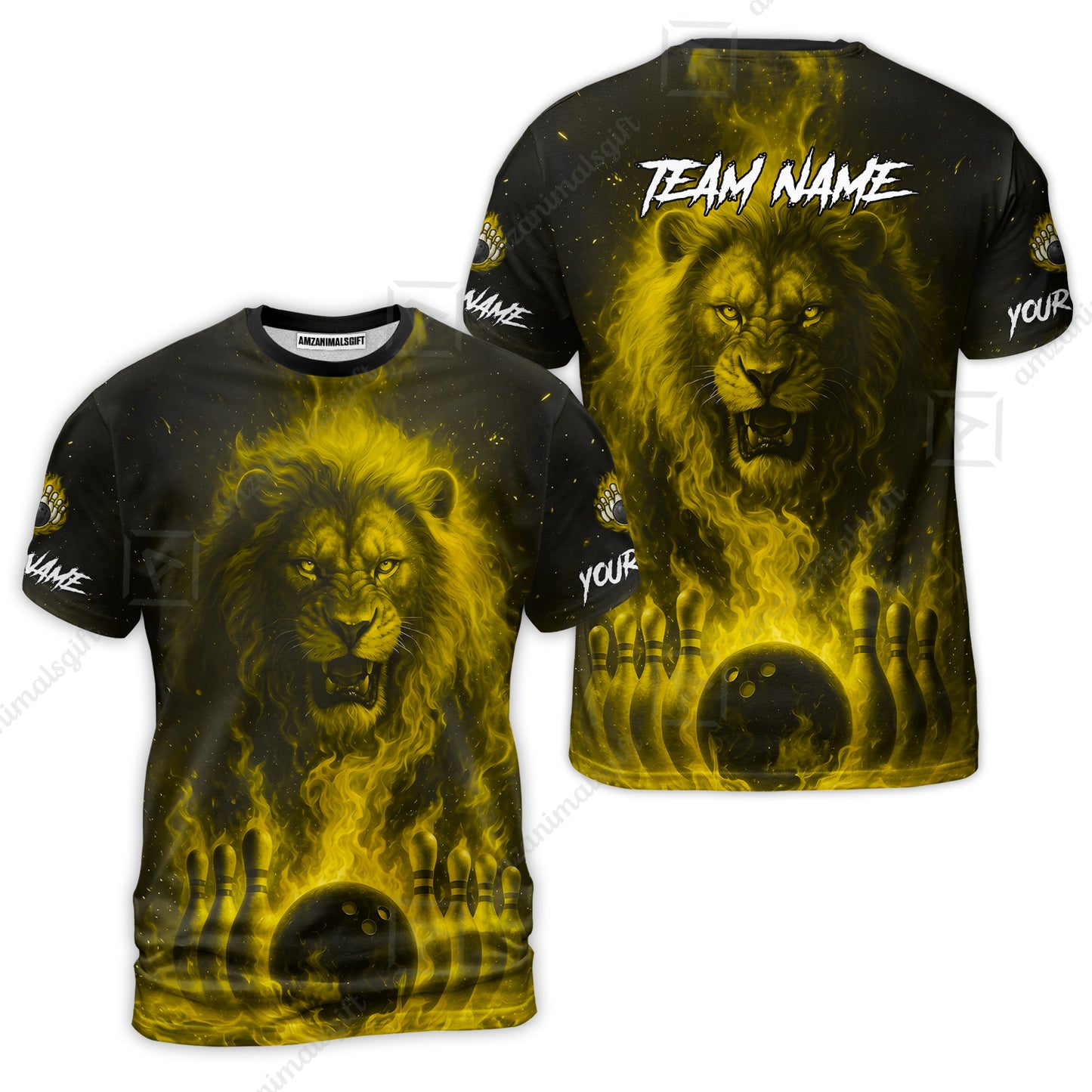 Custom Bowling Jersey Polo Shirt, Bowling Lion Of The Savannah, Custom Bowling Jersey Team Shirt For Players With Name & Team Name