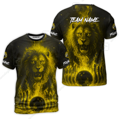 Custom Bowling Jersey Polo Shirt, Bowling Lion Of The Savannah, Custom Bowling Jersey Team Shirt For Players With Name & Team Name