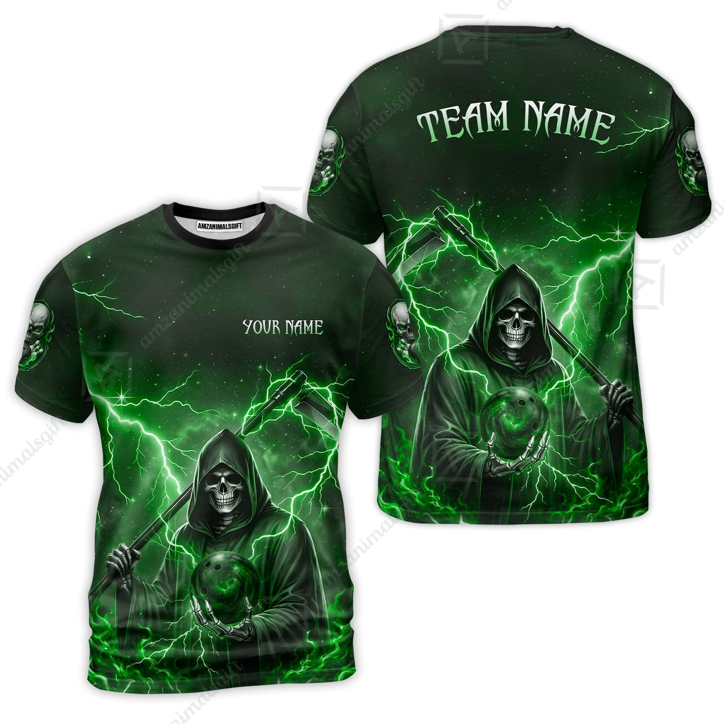 Custom Bowling Jersey Polo Shirt, Multiple Colors Death, Custom Bowling Jersey Team Shirt For Players With Name & Team Name