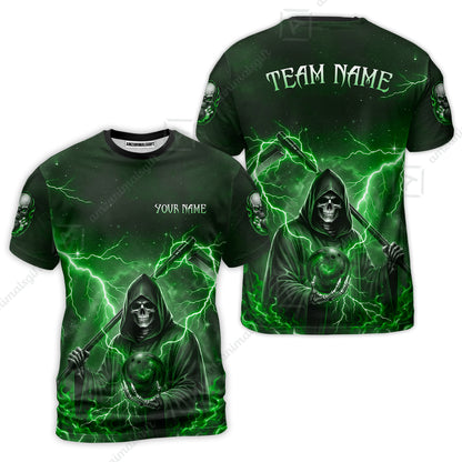 Custom Bowling Jersey Polo Shirt, Multiple Colors Death, Custom Bowling Jersey Team Shirt For Players With Name & Team Name