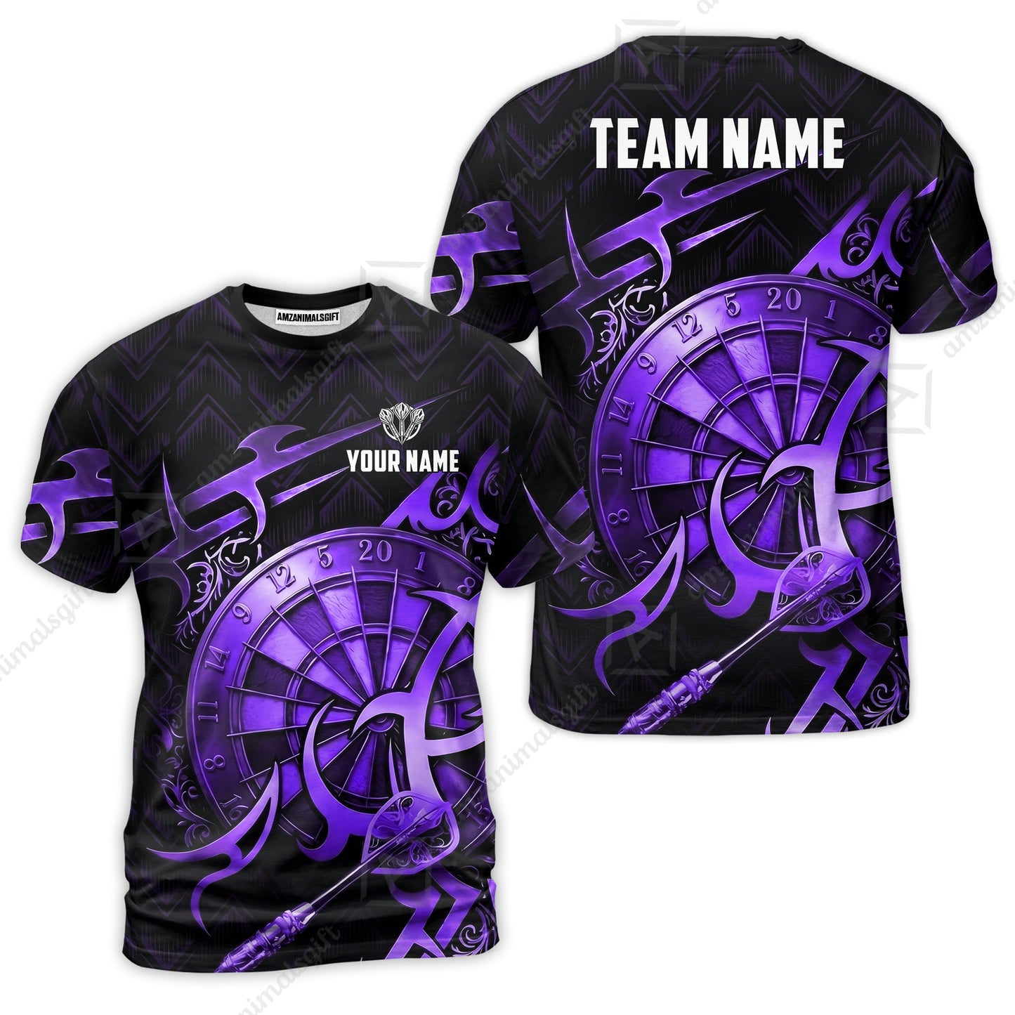 Custom Darts Jersey Polo Shirt, Tribal Darts & Mechanical Inferno, Custom Dart Jersey Team Shirt For Players With Name & Team Name