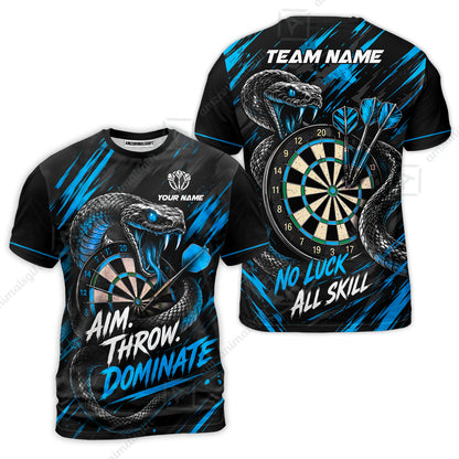Customized Darts Team Jersey, Personalized Snake Darts Abstract Background Polo Shirt For Players With Name & Team Name