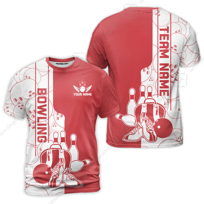 Custom Bowling Team Jersey Bowling Shoes Polo Shirts, Bowling Team Uniforms, Personalized Name And Team Name