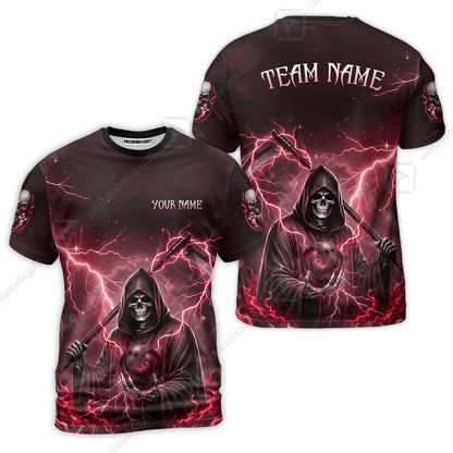 Custom Bowling Jersey Polo Shirt, Multiple Colors Death, Custom Bowling Jersey Team Shirt For Players With Name & Team Name