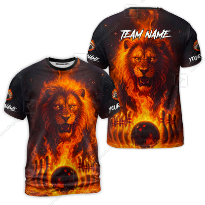 Custom Bowling Jersey Polo Shirt, Bowling Lion Of The Savannah, Custom Bowling Jersey Team Shirt For Players With Name & Team Name