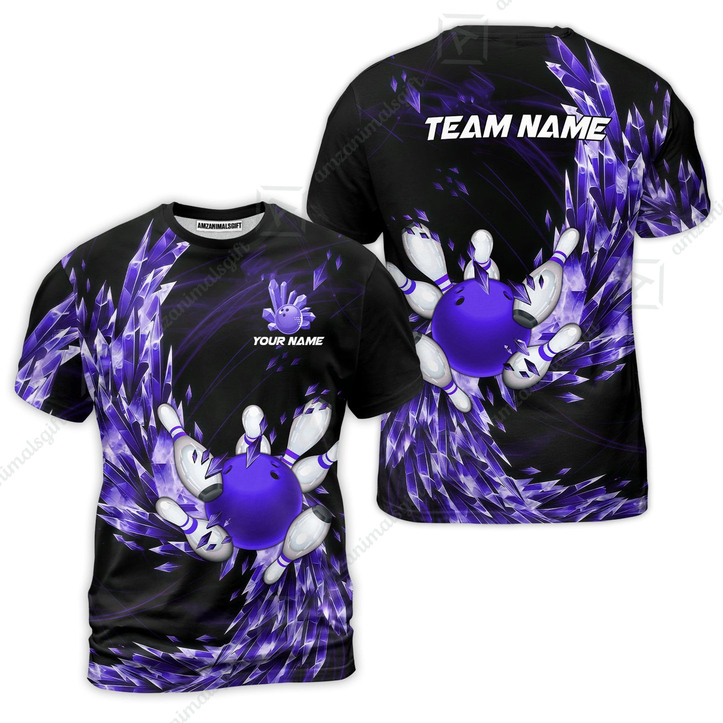 Custom Bowling Jersey Polo Shirt, Crystal Explosion Bowling Custom Bowling Jersey Team Shirt For Players With Name & Team Name