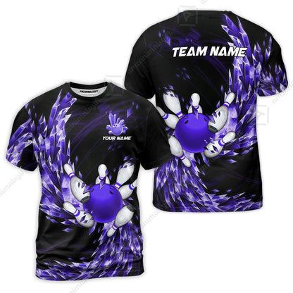Custom Bowling Jersey Polo Shirt, Crystal Explosion Bowling Custom Bowling Jersey Team Shirt For Players With Name & Team Name