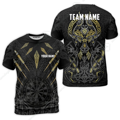 Custom Darts Team Jersey, Personalized Viking Darts Polo Shirt For Players With Name & Team Name