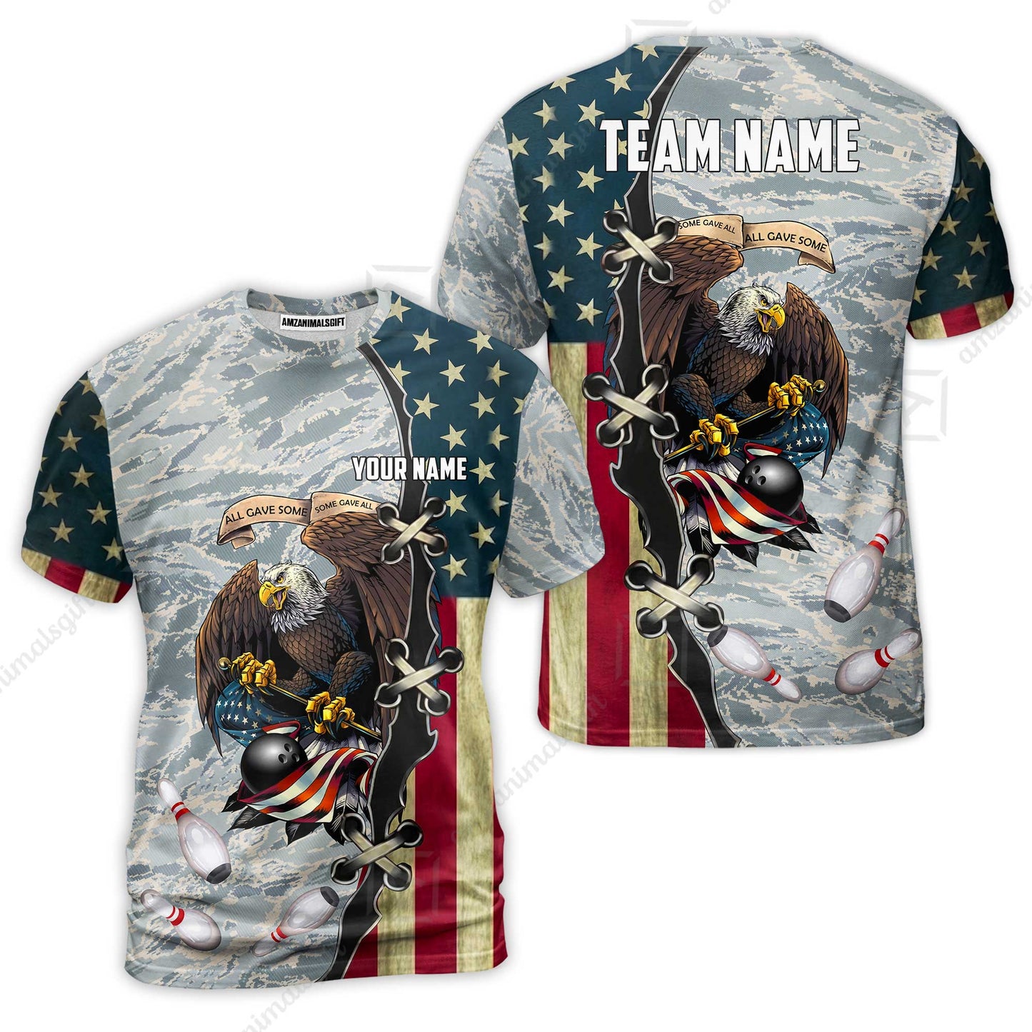 Custom Bowling Jersey Polo Shirt, All Gave Some Bowling, Personalized Name & Team Name