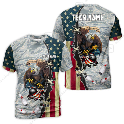 Custom Bowling Jersey Polo Shirt, All Gave Some Bowling, Personalized Name & Team Name