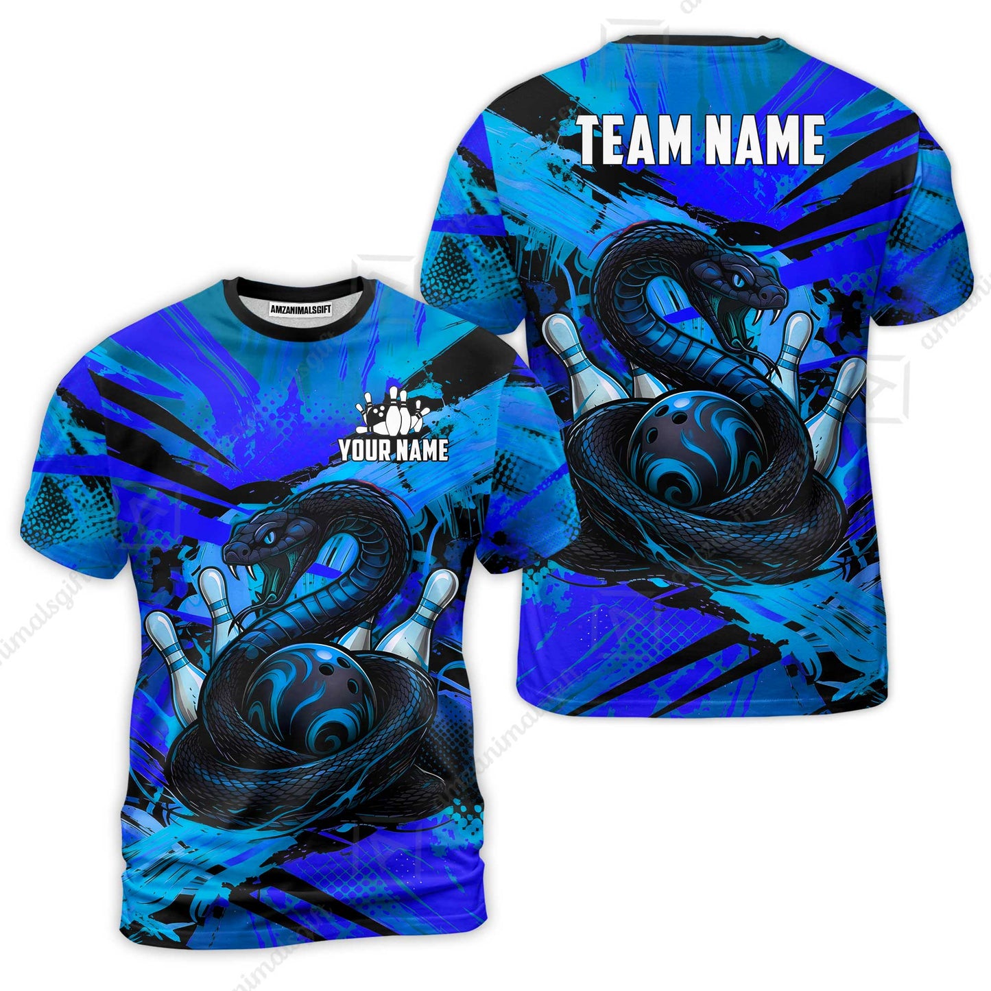 Custom Bowling Jersey Polo Shirt, Viper Venom Strike & Cyberpunk Splash, Custom Bowling Jersey Team Shirt For Players With Name & Team Name