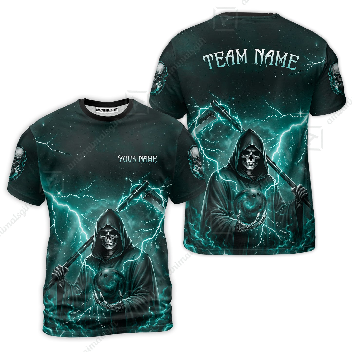 Custom Bowling Jersey Polo Shirt, Multiple Colors Death, Custom Bowling Jersey Team Shirt For Players With Name & Team Name