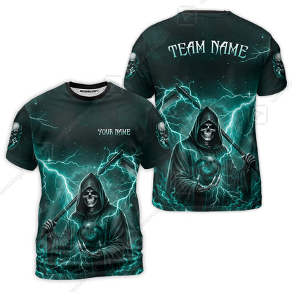 Custom Bowling Jersey Polo Shirt, Multiple Colors Death, Custom Bowling Jersey Team Shirt For Players With Name & Team Name