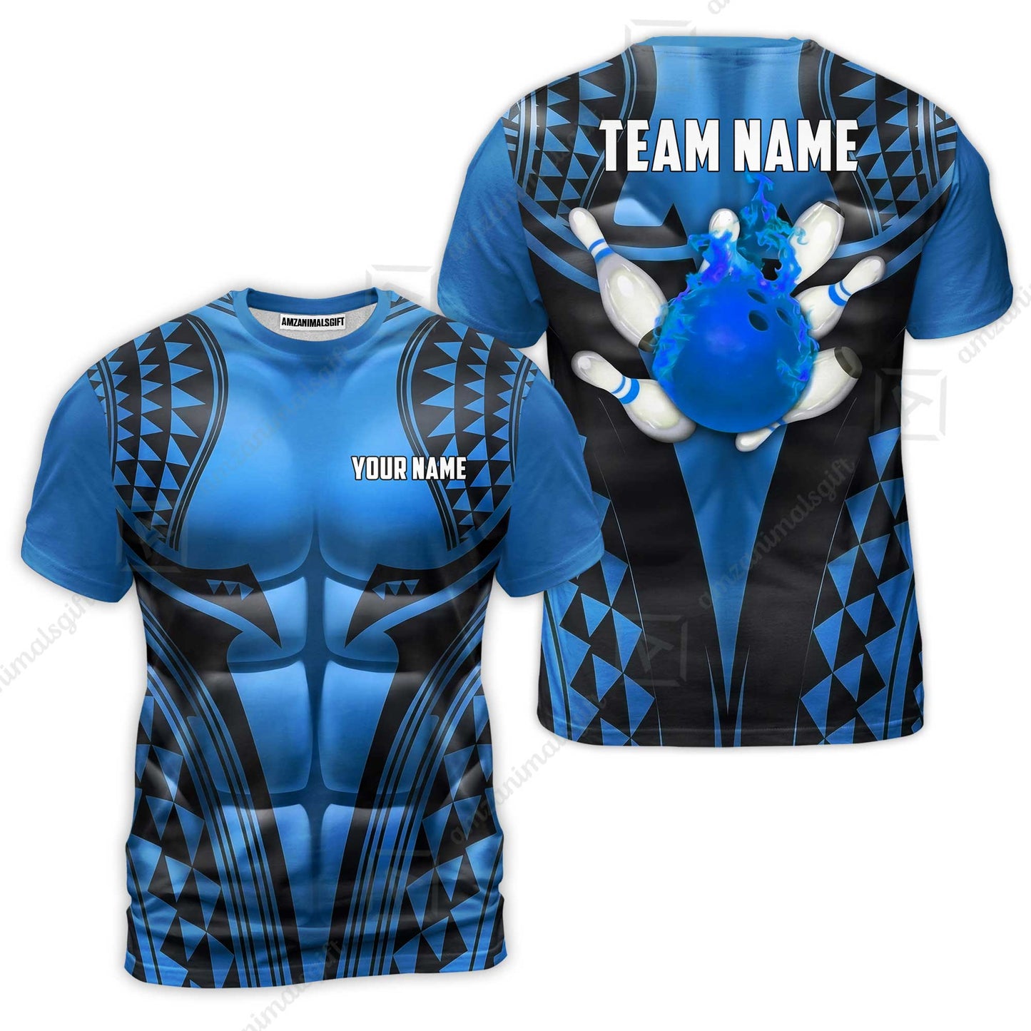 Custom Bowling Jersey Polo Shirt, Polynesian Strike, Custom Bowling Jersey Team Shirt For Players With Name & Team Name