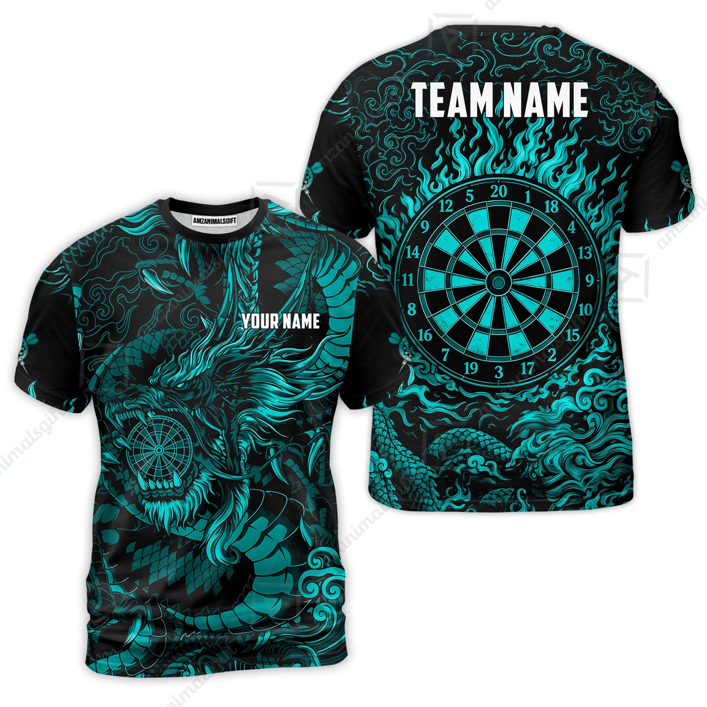 Custom Darts Jersey Polo Shirt, Dragon's Bullseye Darts, Custom Dart Jersey Team Shirt For Players With Name & Team Name