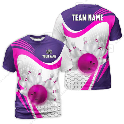 Custom Bowling Jersey Polo Shirt, Geometric Streamline & Fresh Mint, Custom Bowling Jersey Team Shirt For Players With Name & Team Name