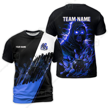 Custom Bowling Jersey Polo Shirt, Glow Reaper Bowling Custom Bowling Jersey Team Shirt For Players With Name & Team Name