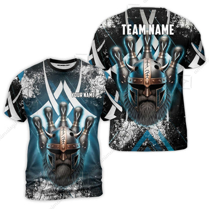 Custom Bowling Jersey Polo Shirt, Norse Warrior Bowling, Custom Bowling Jersey Team Shirt For Players With Name and Team Name