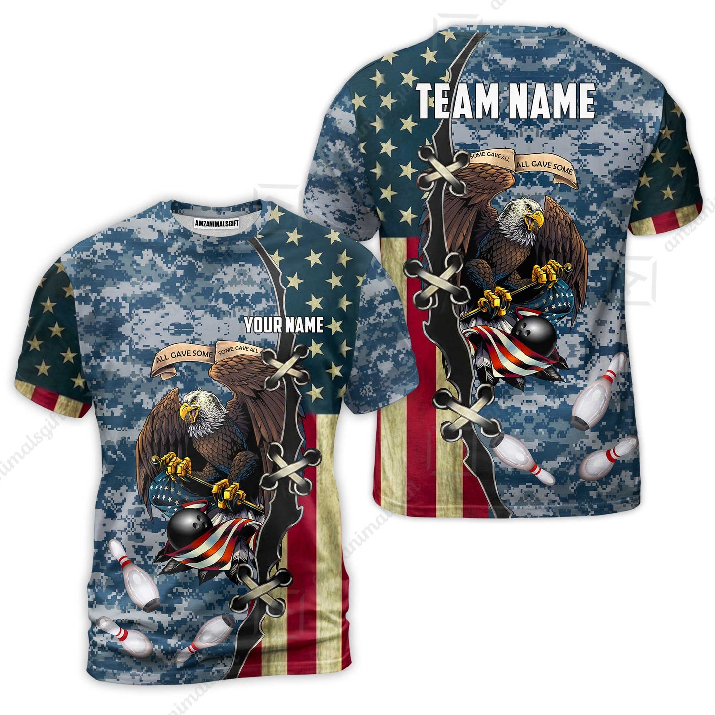 Custom Bowling Jersey Polo Shirt, All Gave Some Bowling, Personalized Name & Team Name