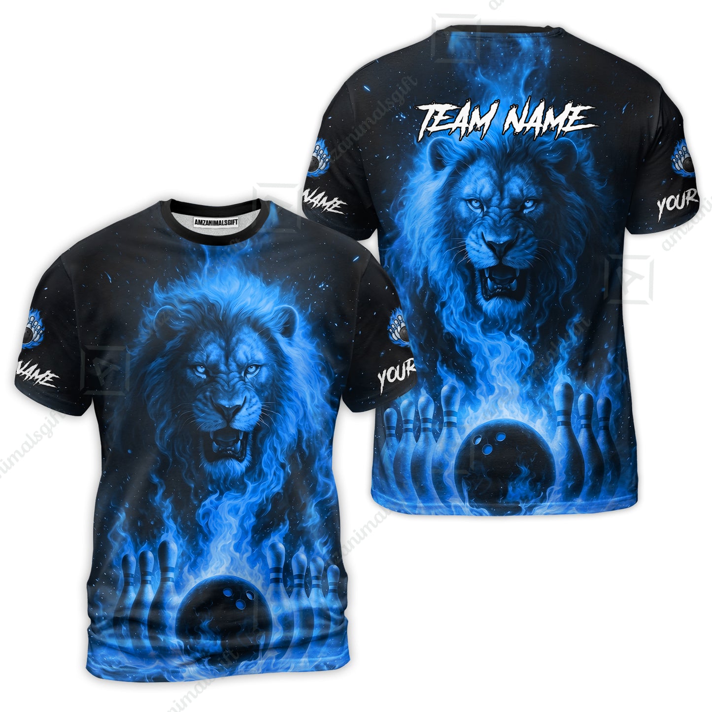 Custom Bowling Jersey Polo Shirt, Bowling Lion Of The Savannah, Custom Bowling Jersey Team Shirt For Players With Name & Team Name