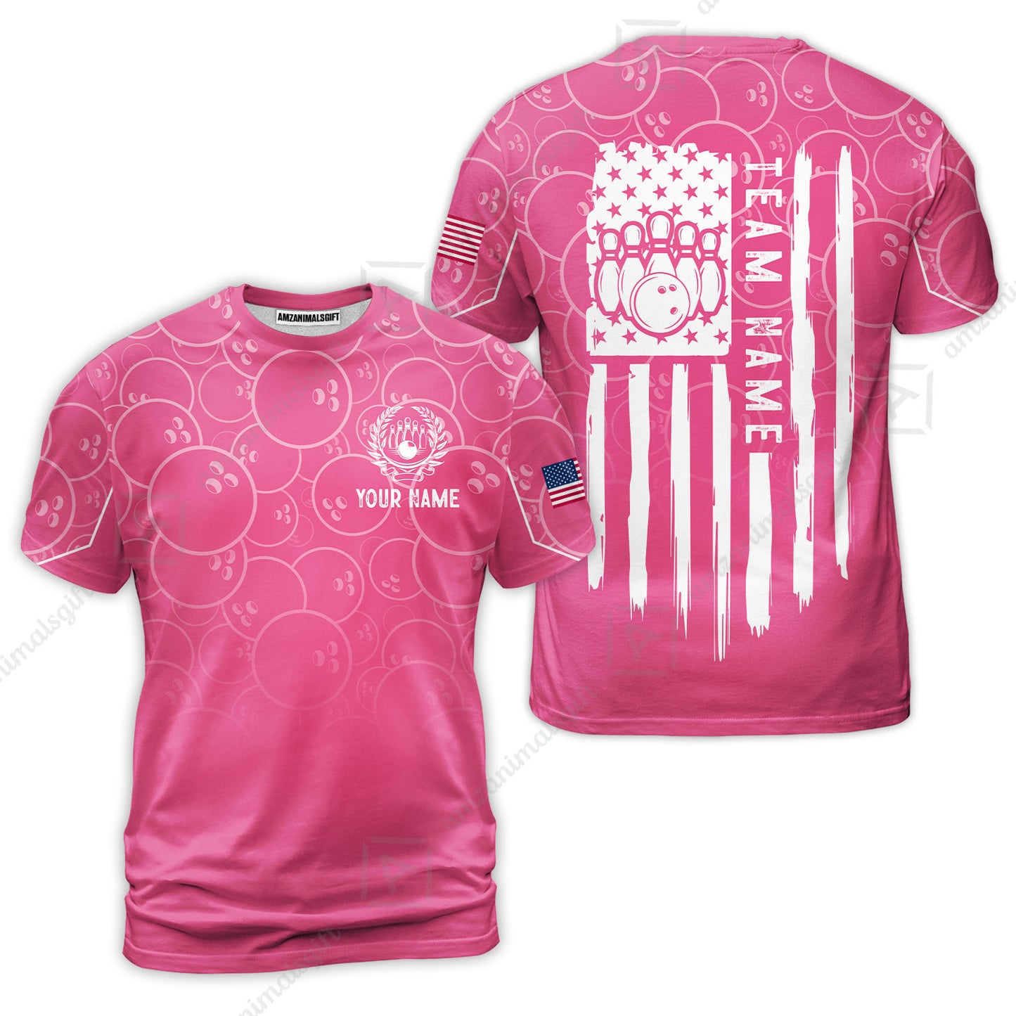 Custom Bowling Jersey Polo Shirt, Vibrant Kelly Ball Pattern Flag, Custom Bowling Jersey Team Shirt For Players With Name and Team Name