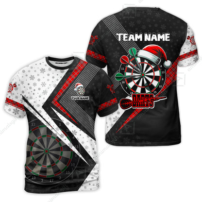 Custom Funny Santa Darts Unisex Polo Team Shirts, Custom Christmas Team League Darts Jersey Polo , Custom Darts Team Jerseys Uniform