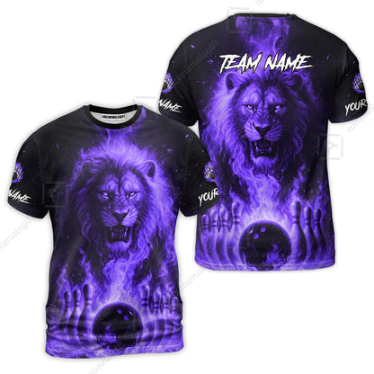 Custom Bowling Jersey Polo Shirt, Bowling Lion Of The Savannah, Custom Bowling Jersey Team Shirt For Players With Name & Team Name