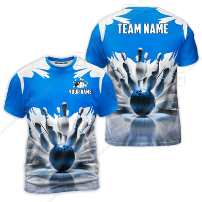 Custom Bowling Jersey Polo Shirt, Electric Marble Strike, Custom Bowling Jersey Team Shirt For Players With Name and Team Name